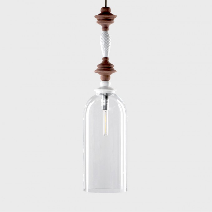 LUSTRE BOIS + PORCELAINE G3 07
